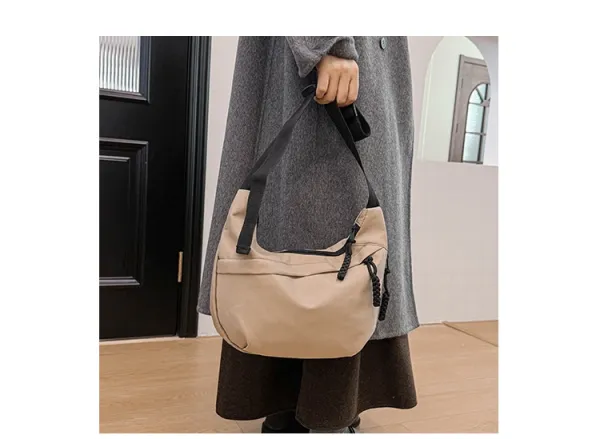Design Minimalist Black Hobo Crossbody Bag - 22