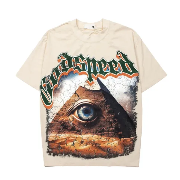 Godspeed Skeleton Newspaper Graphic T-Shirt Black - 39