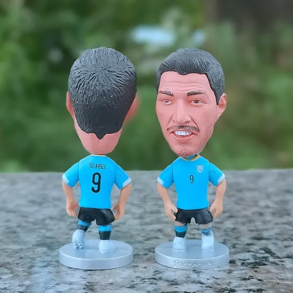 Design Soccerve Suarez #9 Uruguay Jersey Bobblehead Figurine Blue Accessories - 1