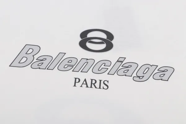 Balenciaga Distorted Logo White T-Shirt - 22