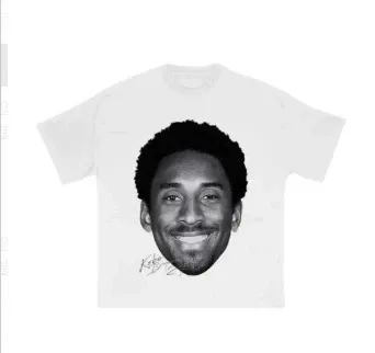 Design Kobe Bryant Portrait White T-Shirt - 1