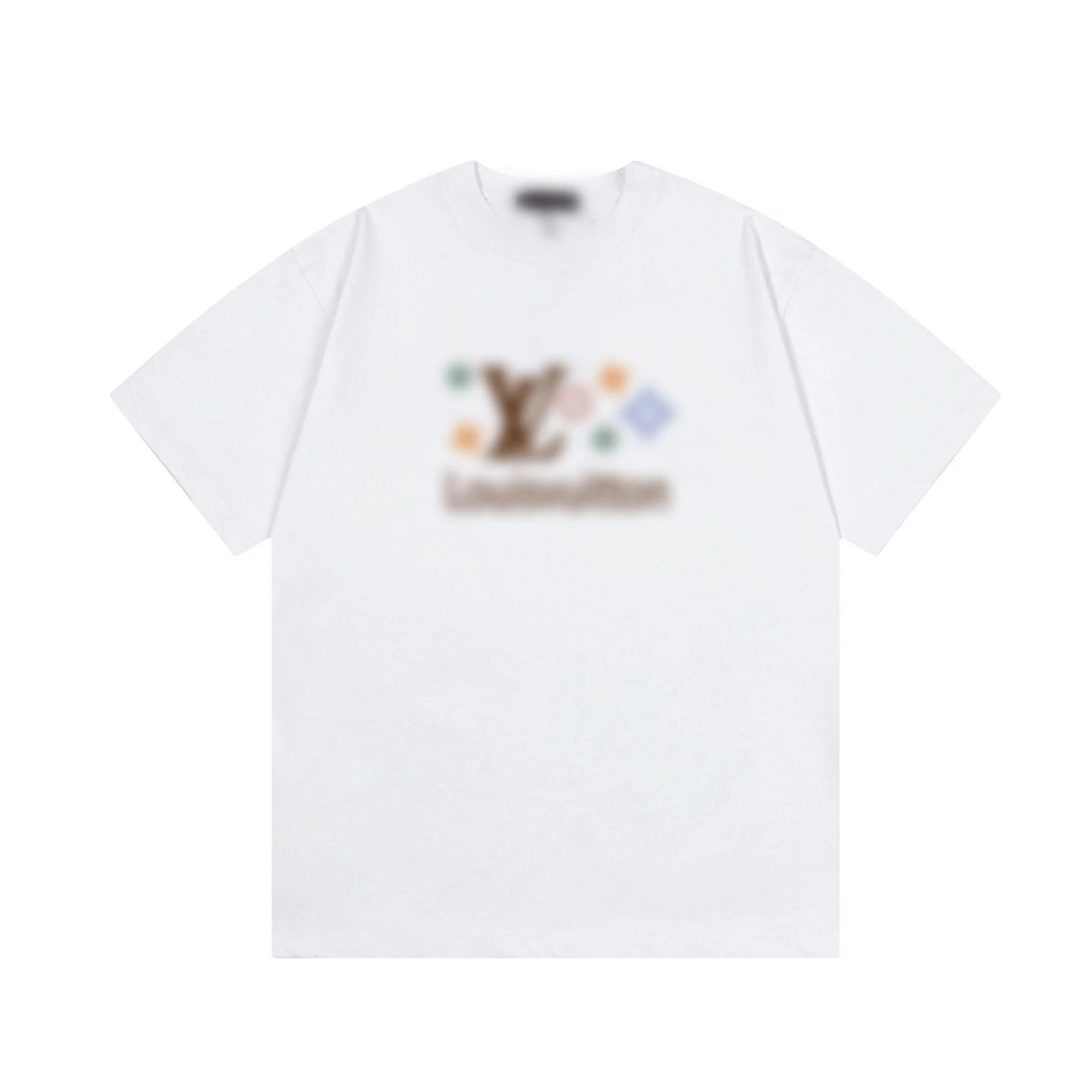 Design Abstract Print White T-Shirt - 27