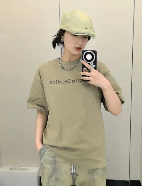 Acne Studios Stockholm 1996 Olive Green T-Shirt - 32