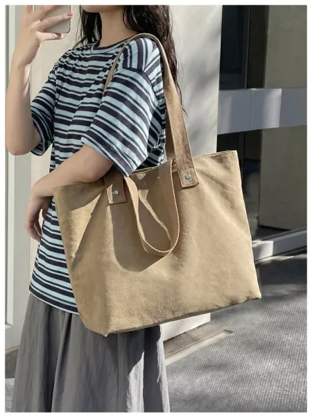 Design Canvas Tote Bag Olive Green Tote Bag - 21