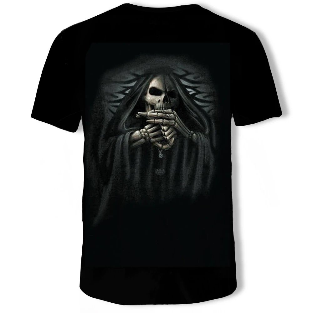 Design Grim Reaper Rocker Black T-Shirt - 8