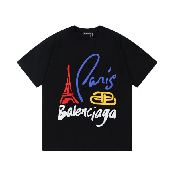 Balenciaga Distorted Logo White T-Shirt - 4