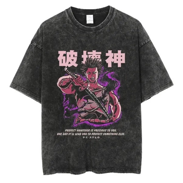 Design Graphic Acid Wash T-Shirt - 1