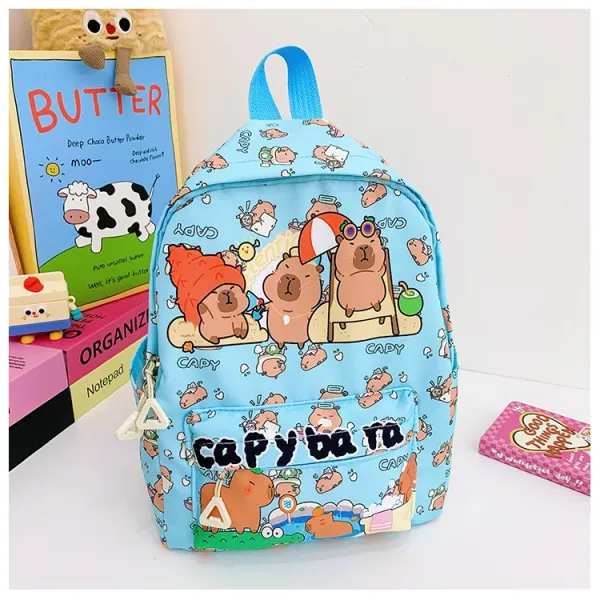 Design Capypara Capybara Print Mini Backpack Blue Mini Backpack - 25