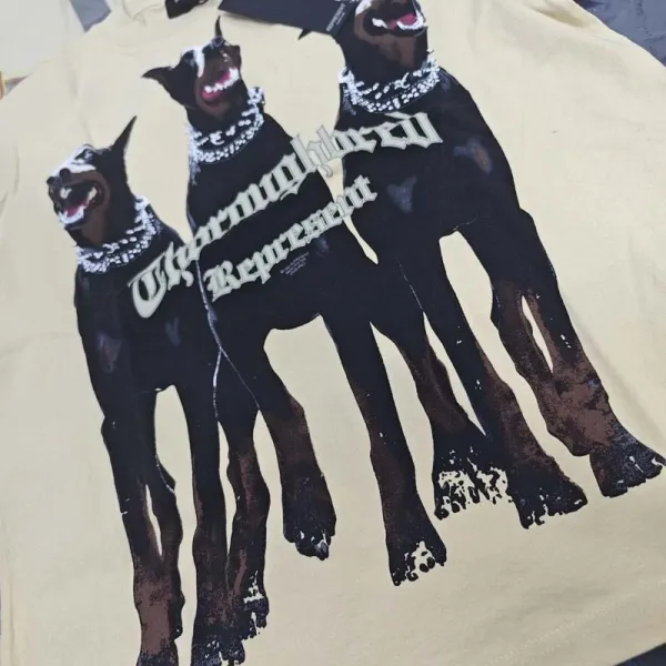 Represent Thoroughbred Dogs Beige T-Shirt - 13