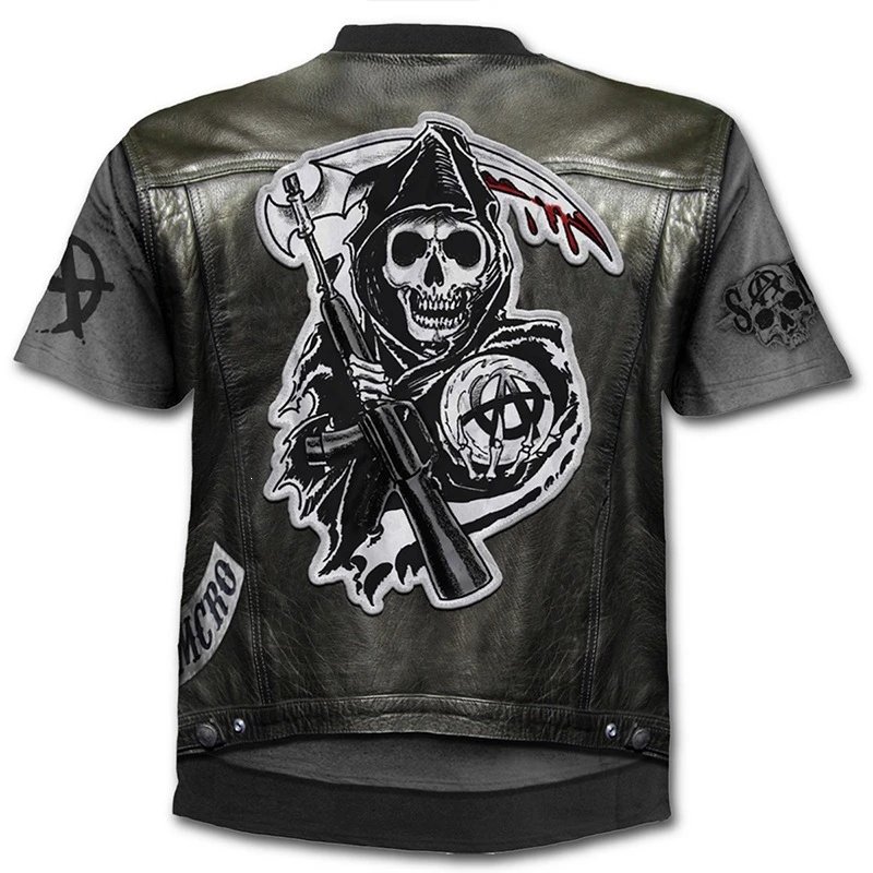 Design Grim Reaper Rocker Black T-Shirt - 43
