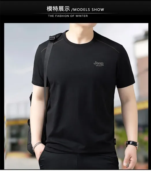 Design Jeep Spirit Classic Black Logo T-Shirt T-Shirts - 9