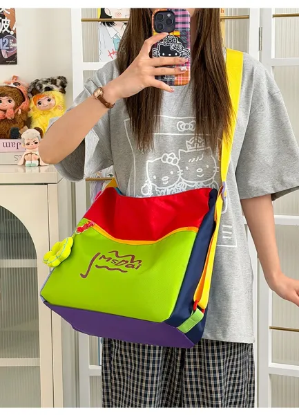 Design JMsDai Colorblock Hobo Bag Multicolor Shoulder Bag Hobo Bag - 20