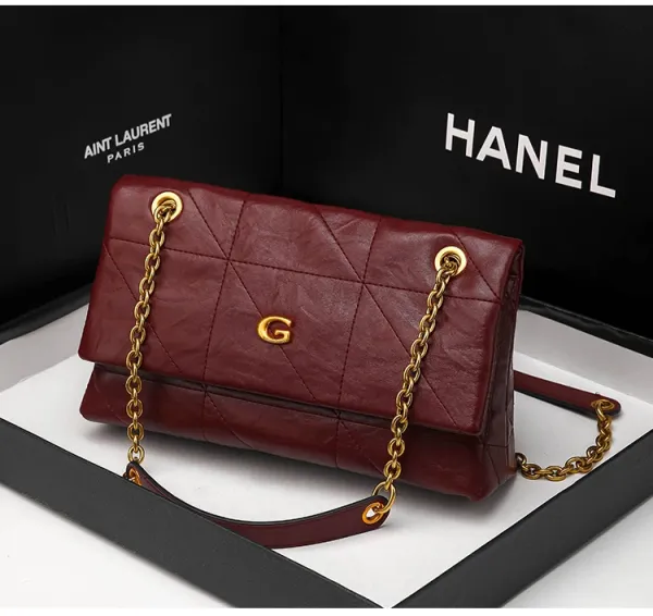 Chanel Gabrielle Small Black Quilted Leather Chain Bag - 12