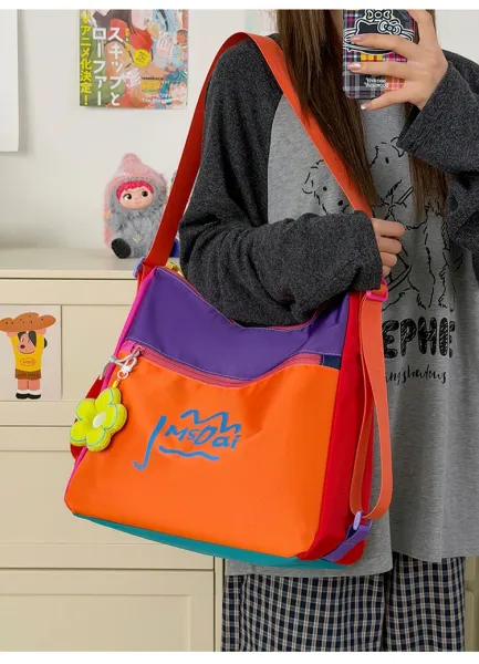 Design JMsDai Colorblock Hobo Bag Multicolor Shoulder Bag Hobo Bag - 22