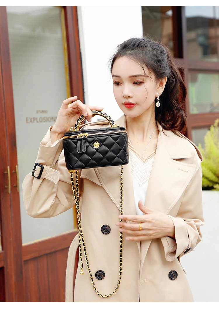 Chanel Coco Handle Black Quilted Leather Chain Handbag - 4