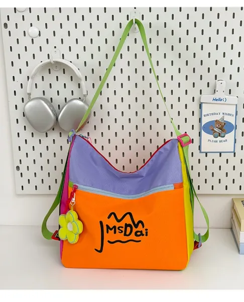 Design JMsDai Colorblock Hobo Bag Multicolor Shoulder Bag Hobo Bag - 30