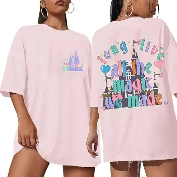 Design 'In My Tia Era' Butterfly Graphic Oversized T-Shirt Pink Tops.t Shirts - 14