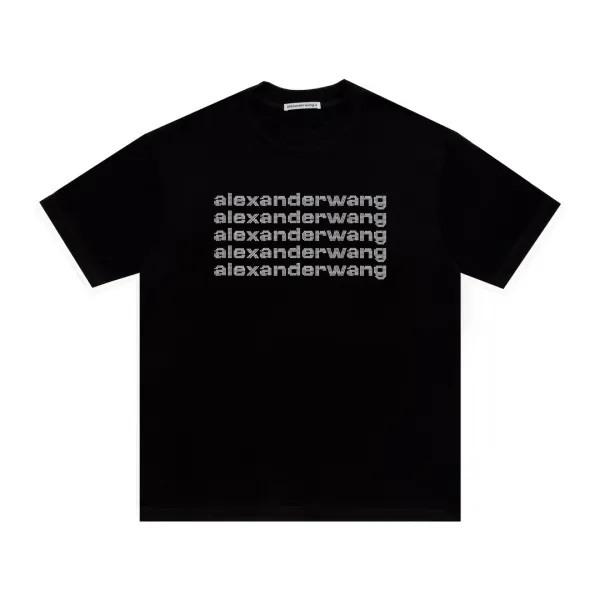 Alexander Wang Graphic Print Black T-Shirt - 36
