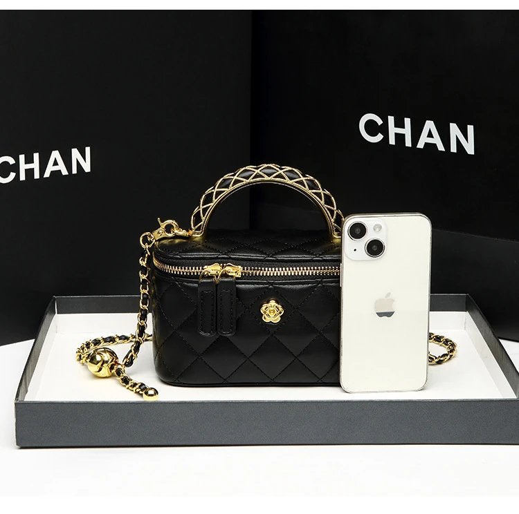 Chanel Coco Handle Black Quilted Leather Chain Handbag - 15