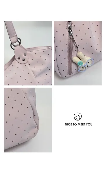 Design Polka Dot Tote Bag White - 16