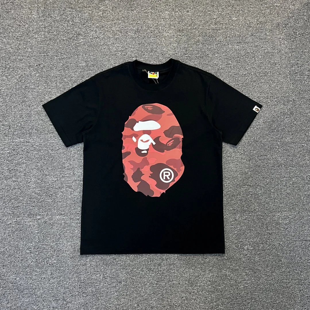 A Bathing Ape Camo Big Ape Head Black T-Shirt - 9