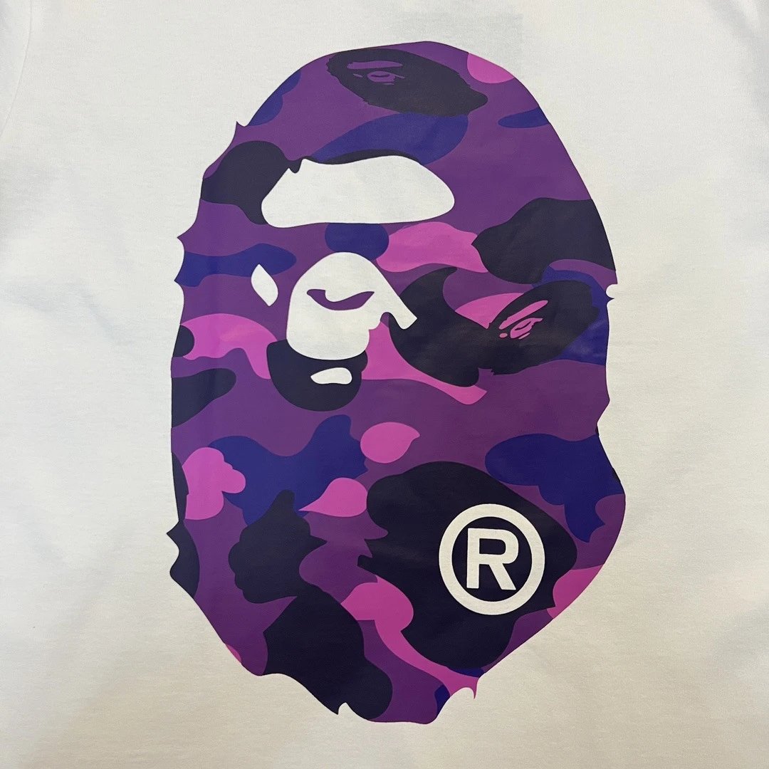A Bathing Ape Camo Big Ape Head Black T-Shirt - 11