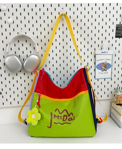 Design JMsDai Colorblock Hobo Bag Multicolor Shoulder Bag Hobo Bag - 36