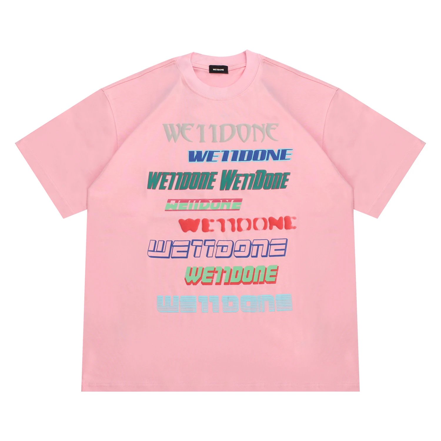 WETIDONE T-Shirts Short-Sleeve Crewneck — w 52 Pink