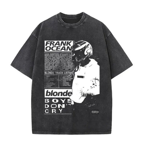 Frank Ocean blond Oversized Acid Wash T-Shirt - 21