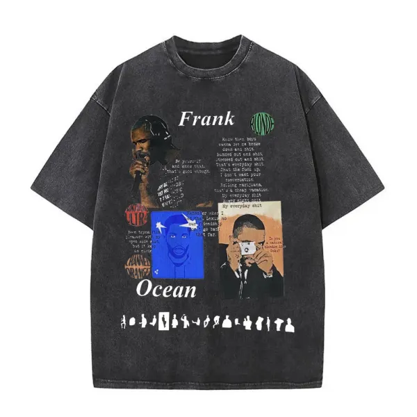 Frank Ocean blond Oversized Acid Wash T-Shirt - 25