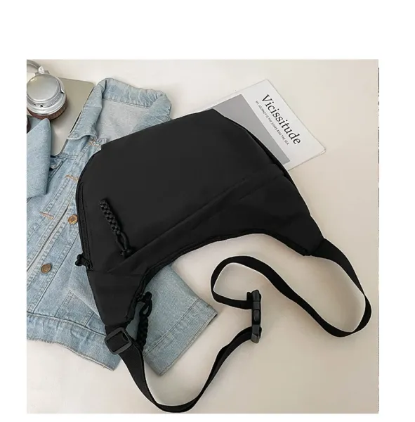 Design Minimalist Black Hobo Crossbody Bag - 39