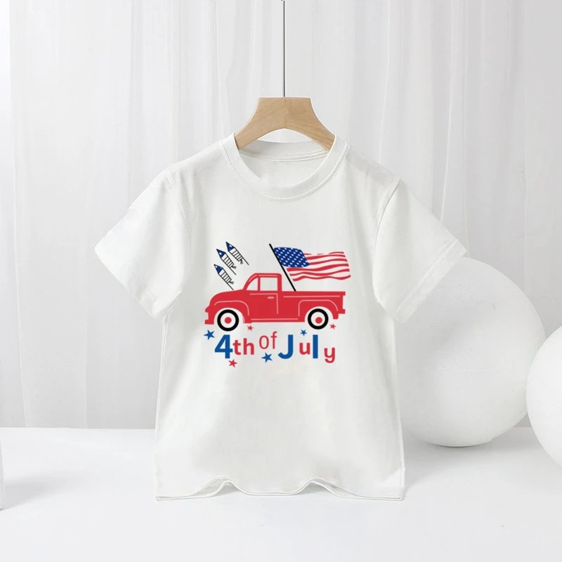 Design USA Map Flag Graphic Black T-Shirt - 3