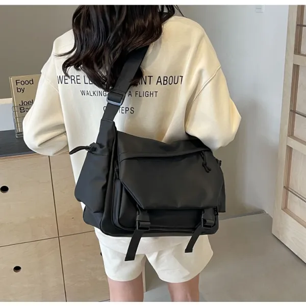 Design Utility Messenger Bag Black Crossbody Bag - 27