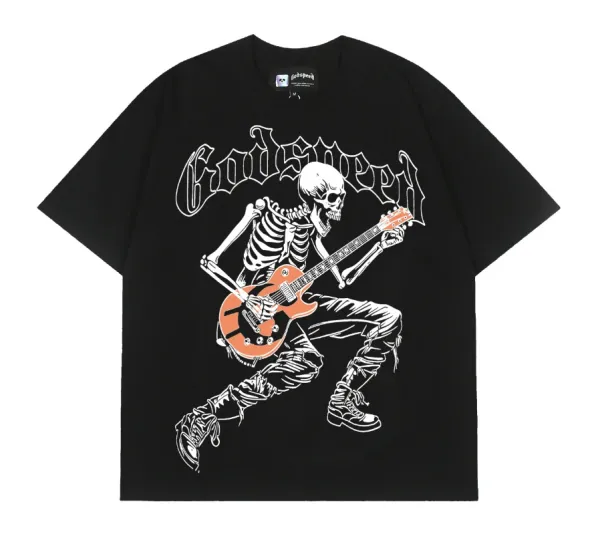 Godspeed Liquid Chrome Logo Black T-Shirt - 8