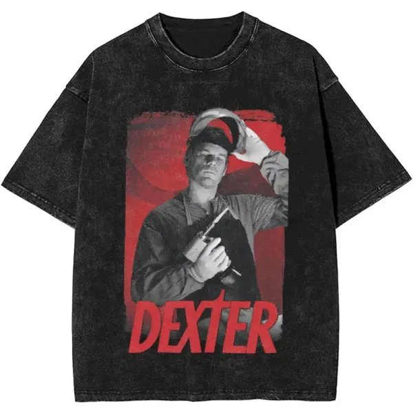 Design Dexter Graphic Washed Black T-Shirt - 1