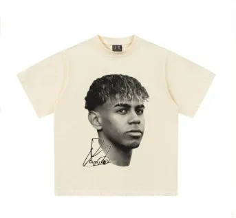 Design Portrait Graphic Beige T-Shirt - 1