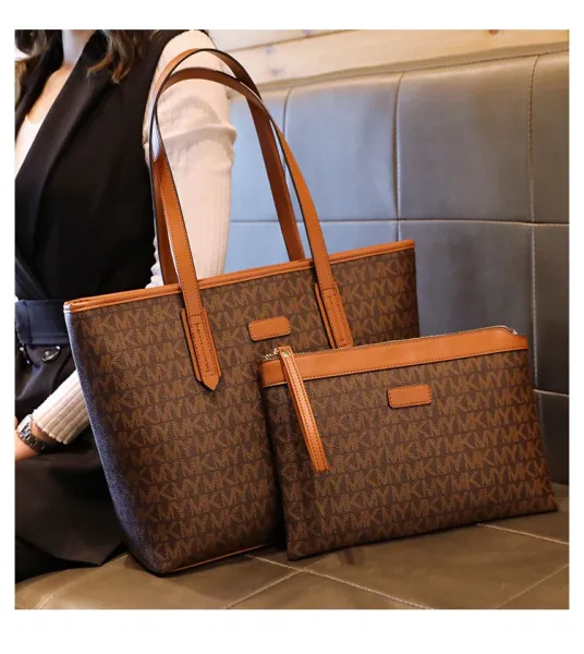 MMY Monogram Tote Bag Set Brown - 15