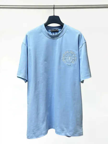 Chrome Hearts Cross Logo Light Blue T-Shirt - 13