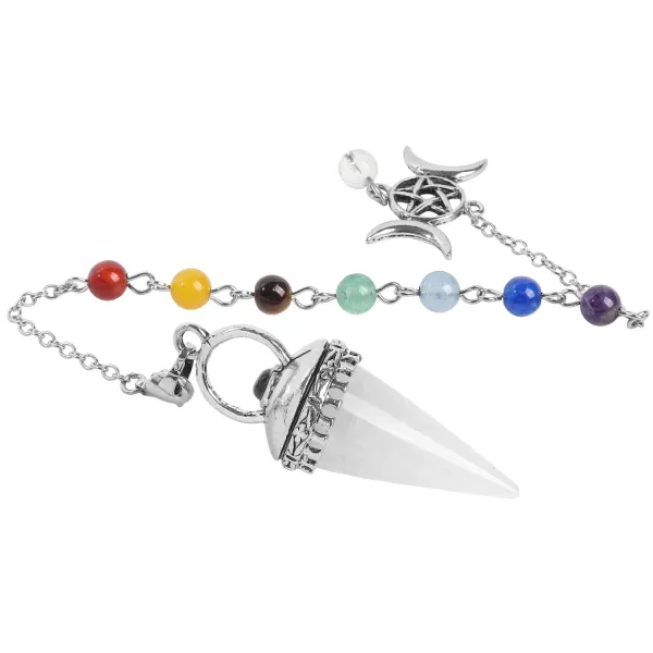 Design Chakra Pendulum Necklace Multicolor Jewelry - 12