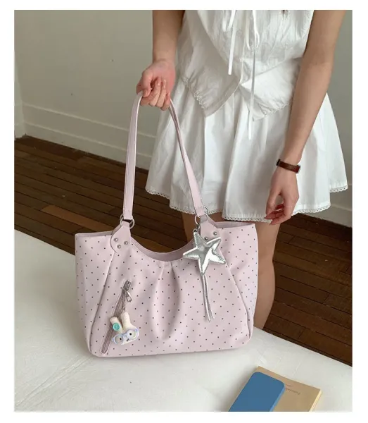 Design Polka Dot Tote Bag White - 21
