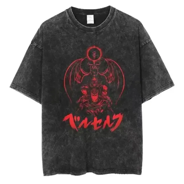 Design Berserk Graphic Acid Wash T-Shirt - 1