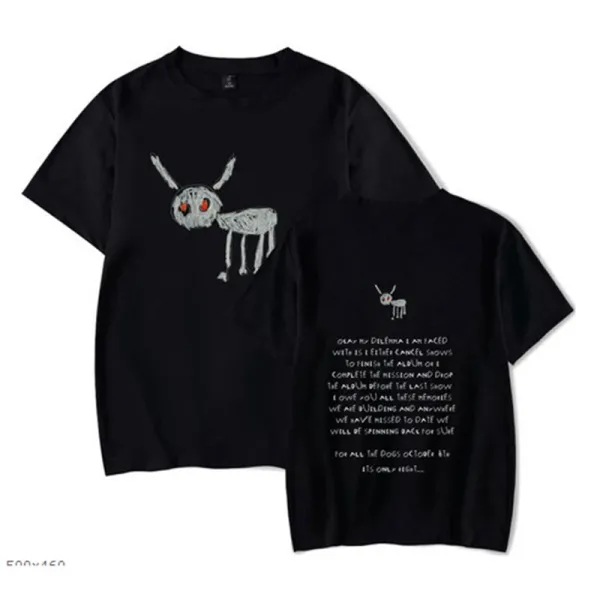 Design Dog Illustration Graphic T-Shirt Black - 1