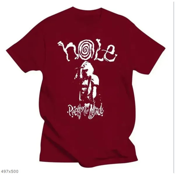 Design Hole Pretty on the Inside Burgundy T-Shirt T-Shirts - 1