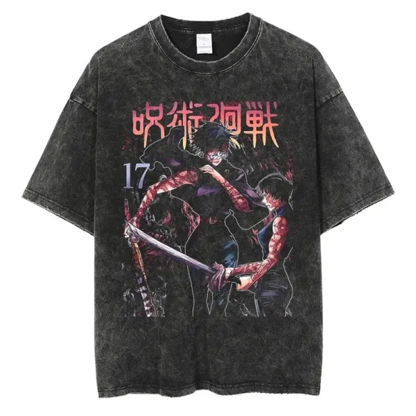 Design Jujutsu Kaisen Chapter 17 Acid Wash T-Shirt - 1