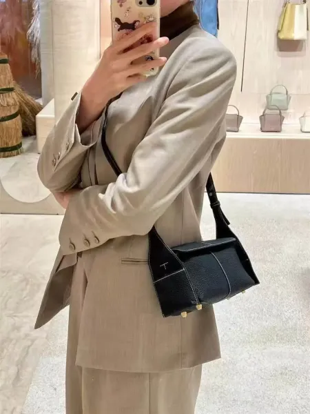 Design Mini Hobo Bag Water Mist Blue Shoulder Bags - 14