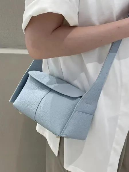 Design Mini Hobo Bag Water Mist Blue Shoulder Bags - 23