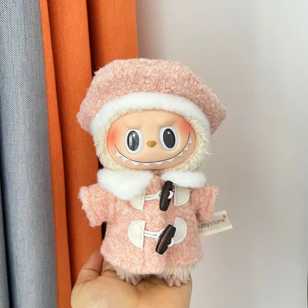 Pop Mart Labubu Duffle Coat Green Plush Doll Accessories - 9