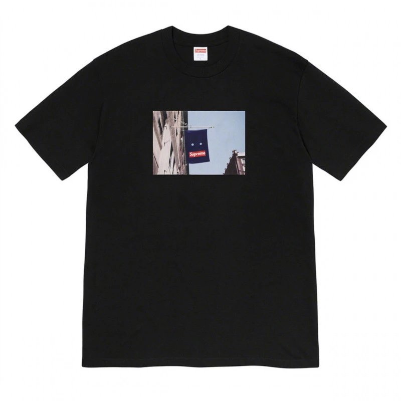 Supreme Flag Photo Black T-Shirt