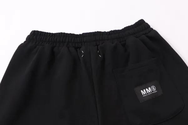 MM6 Maison Margiela Number Print Drawstring Shorts Beige - 16