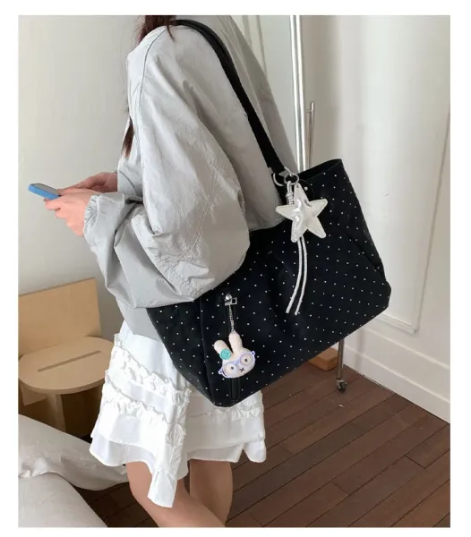 Design Polka Dot Tote Bag White - 35